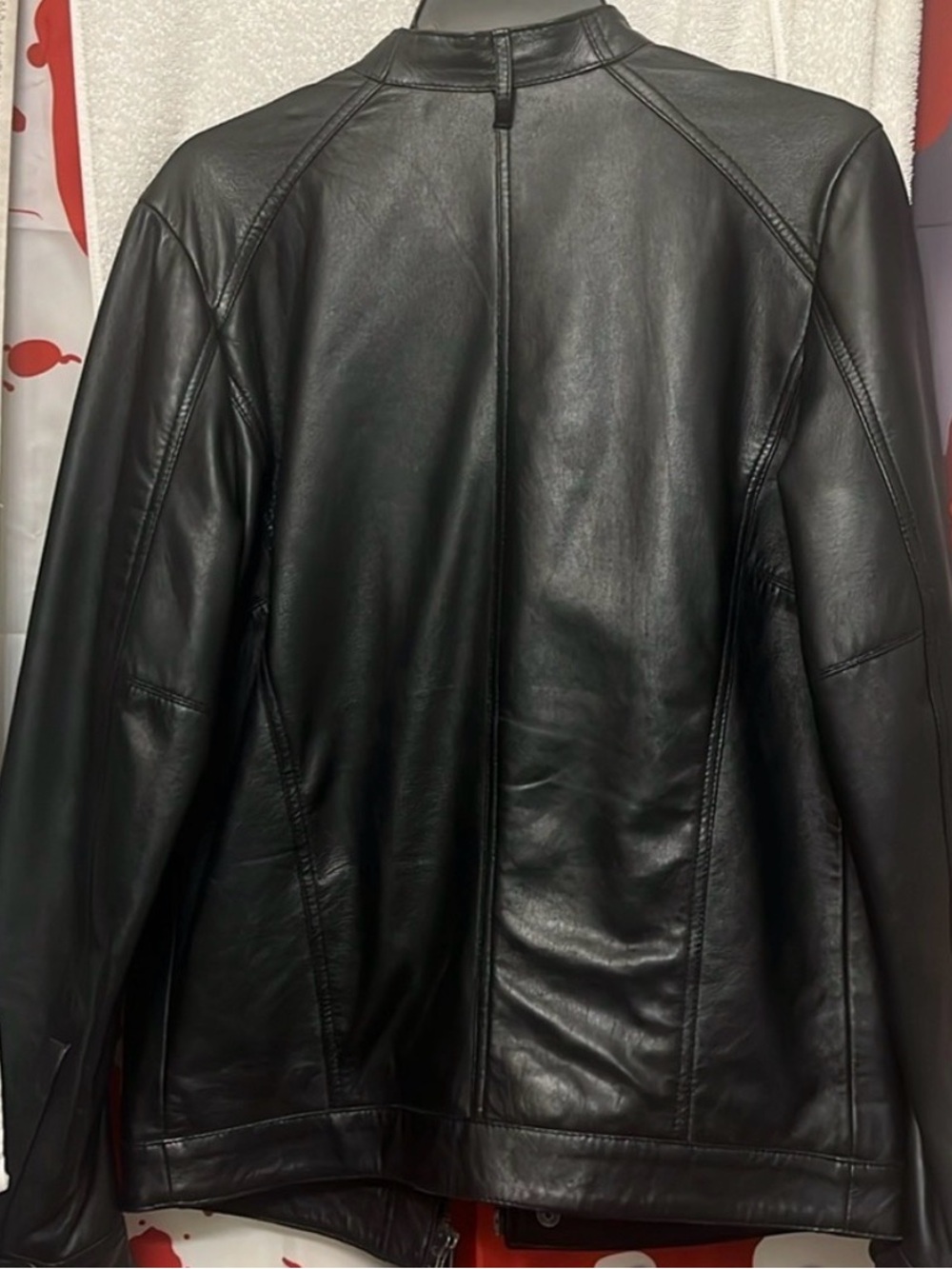 Men’s Beautiful Diesel Black Leather Jacket - Racer Stunning Amazing Condition